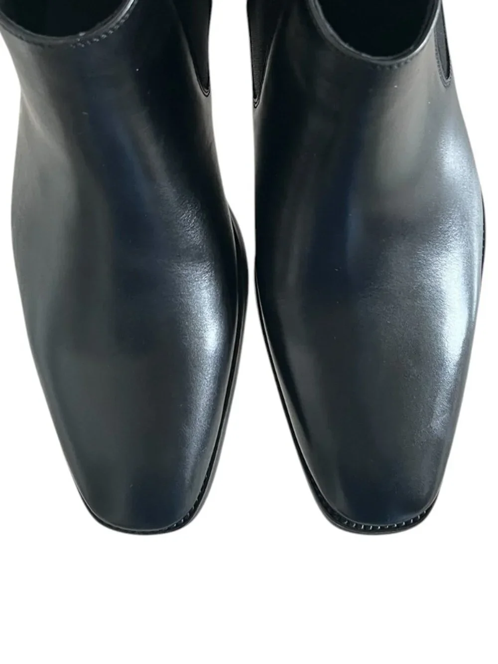 Gifennse NEW Men's handmade leather Chelsea Boots In Black Size 8.5